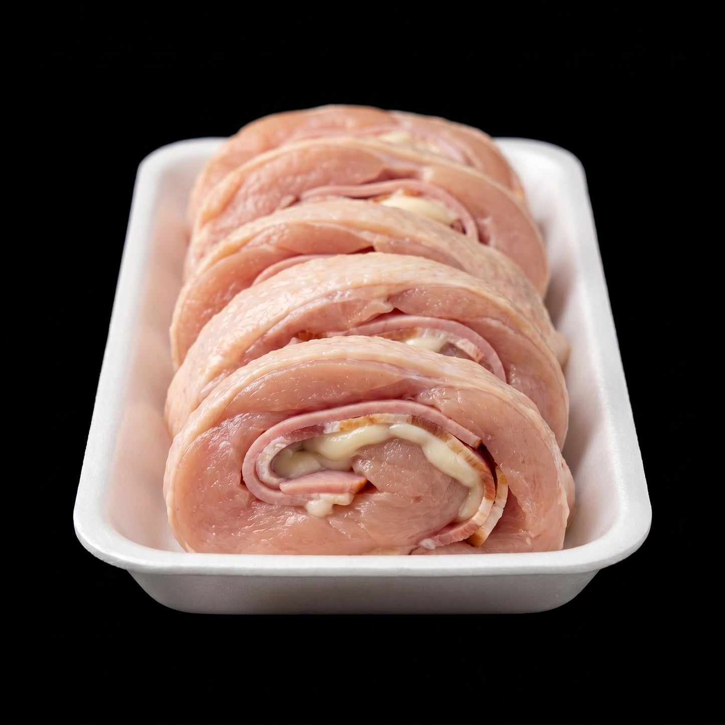 Medallones de pollo (jamón, queso, tocineta)