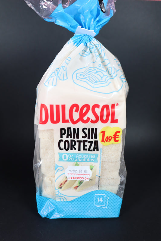 Pan Dulcesol blanco sin corteza